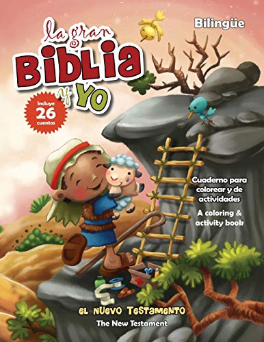 Nuevo Testamento - Cuaderno para colorear y de actividades - Bilingüe: New Testament Coloring and Activity Book - Bilingual (La gran Biblia y yo, Band 5)
