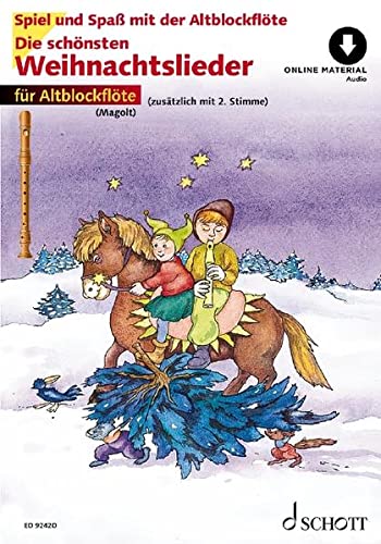 Die schönsten Weihnachtslieder: sehr leicht bearbeitet. 1-2 Alt-Blockflöten. (Spiel und Spaß mit der Blockflöte)