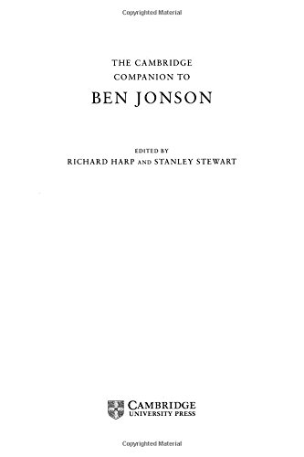 The Cambridge Companion to Ben Jonson (Cambridge Companions to Literature)