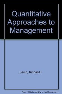 Quantitative Approaches to Management