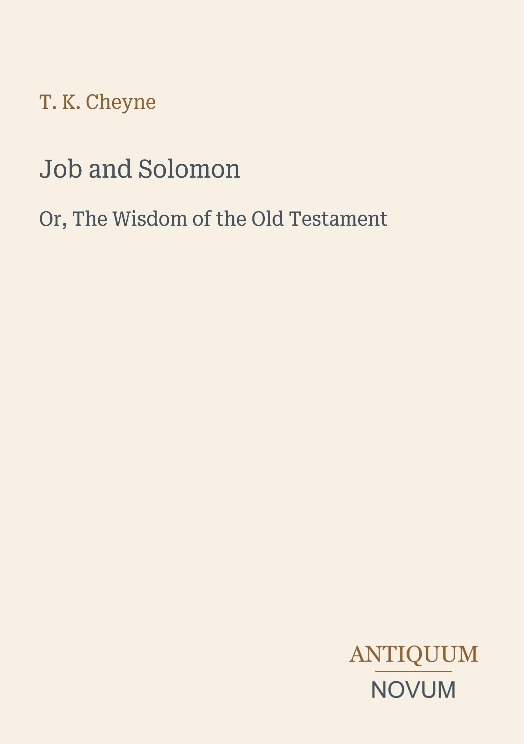 Job and Solomon