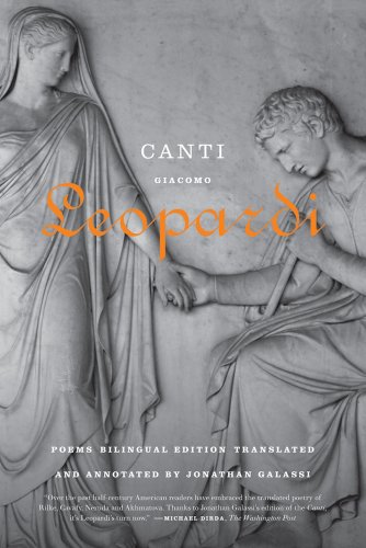 Giacomo Leopardi Canti, Poems / A Bilingual Edition