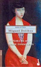 Señora de rojo sobre fondo gris (Booket Logista)