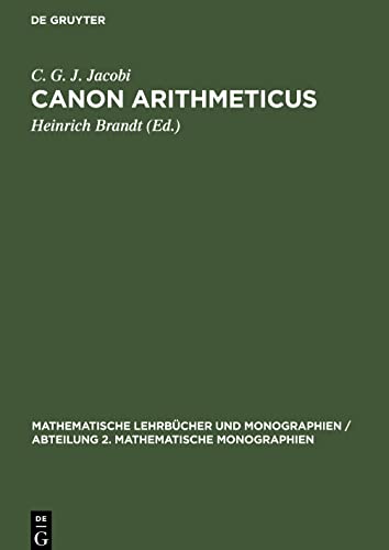 Canon Arithmeticus: [Tabellenwerk]