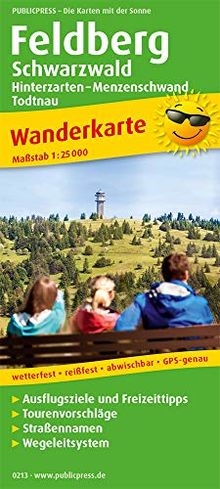 Feldberg, Schwarzwald: Wanderkarte mit Ausflugszielen, Einkehr- & Freizeittipps, Straßennamen, wetterfest, reißfest, abwischbar, GPS-genau. 1:25000 (Wanderkarte / WK)