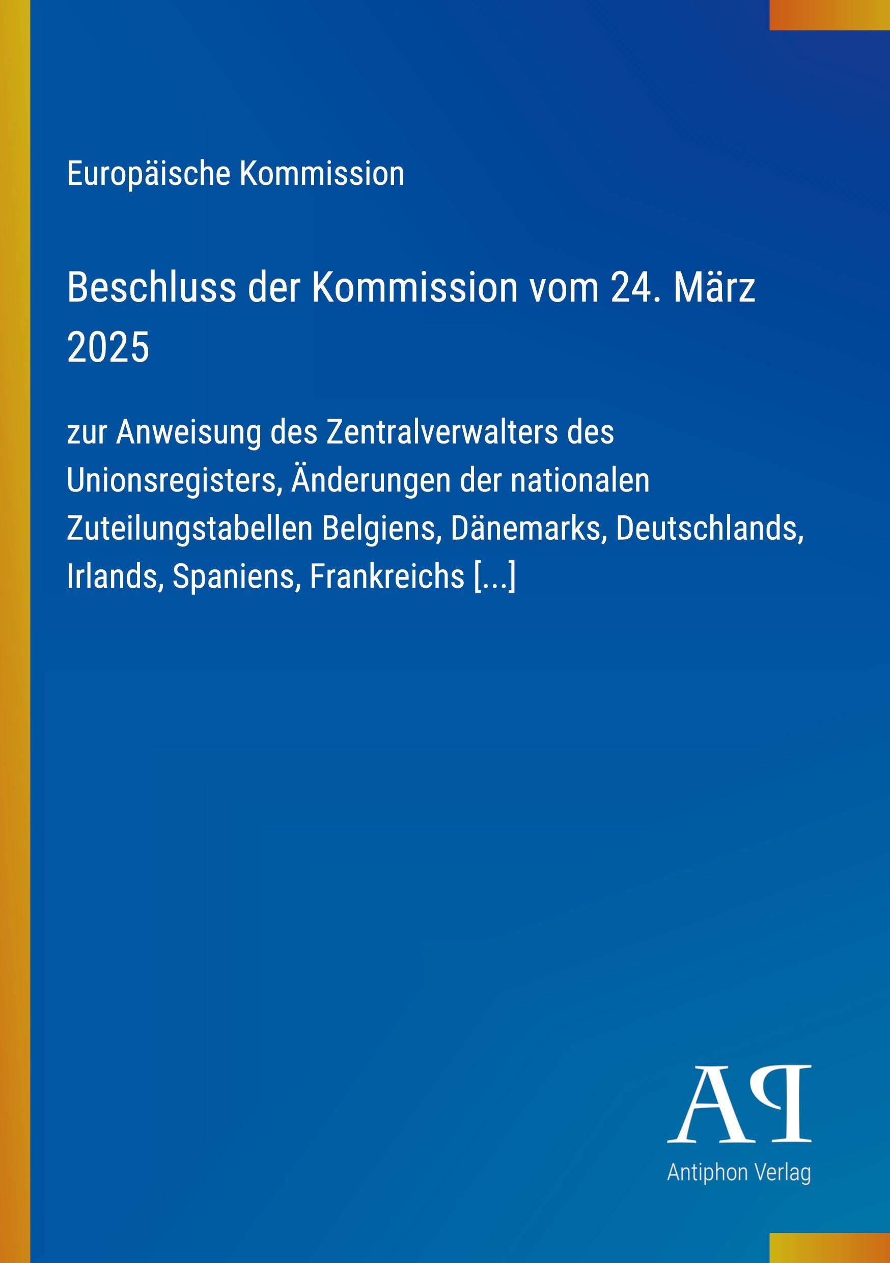 Beschluss der Kommission vom 24. März 2025