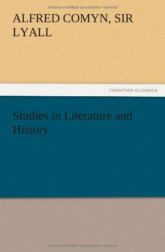 Studies in Literature and History