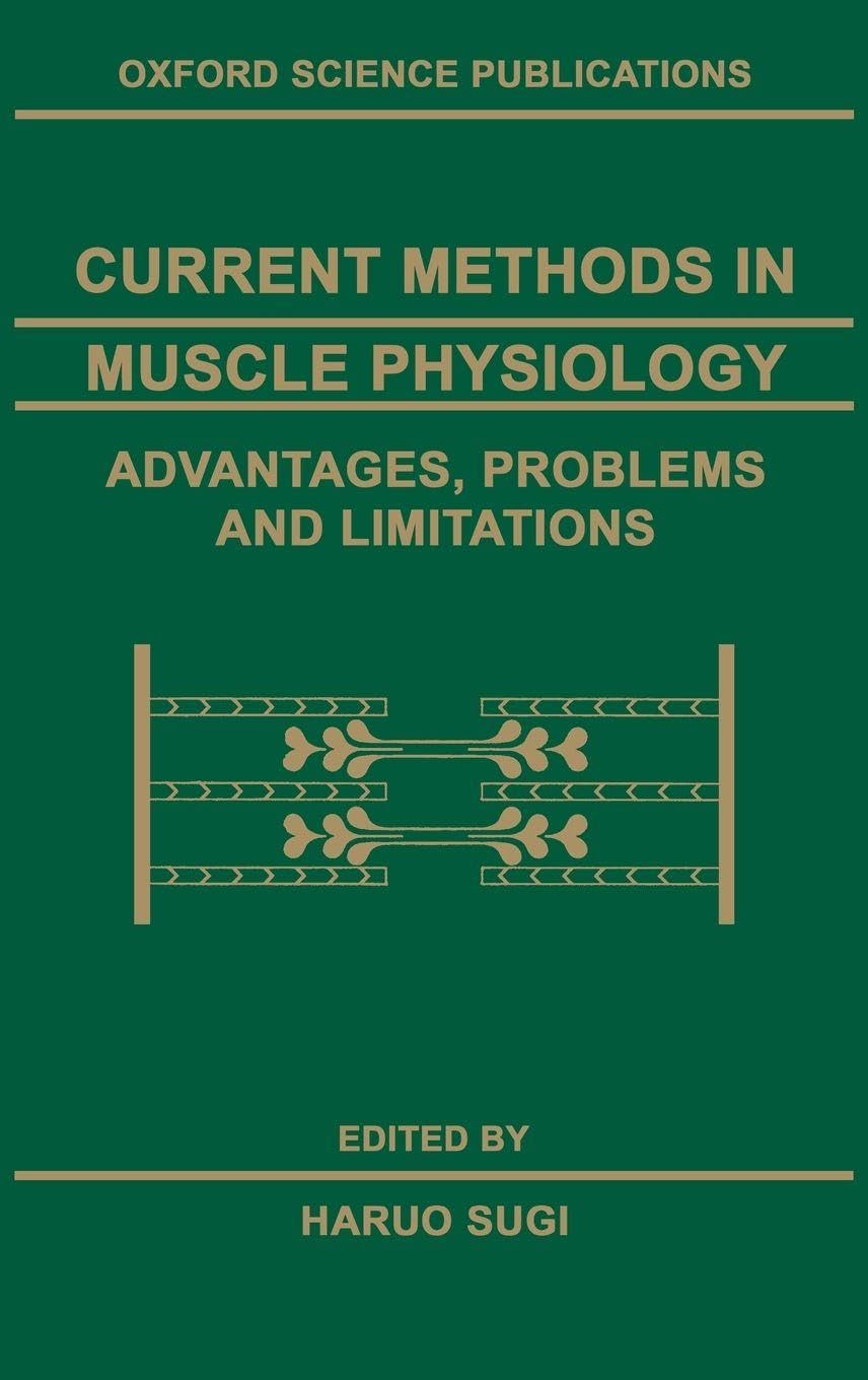 CURRENT METH MUSCLE PHYSIOL C: Advantages, Problems, and Limitations (Oxford Science Publications)