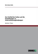 Der Einfluß der Kultur auf die Einstellungen zu Unternehmensgründungen