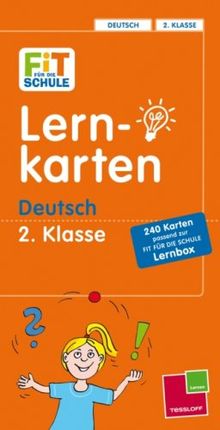 Lernkarten Deutsch 2. Klasse: 240 Karten passend zur Fit Für Die Schule