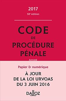 Code de procédure pénale 2017, annoté