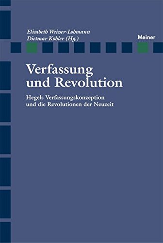 Verfassung und Revolution (Hegel-Studien, Beihefte)