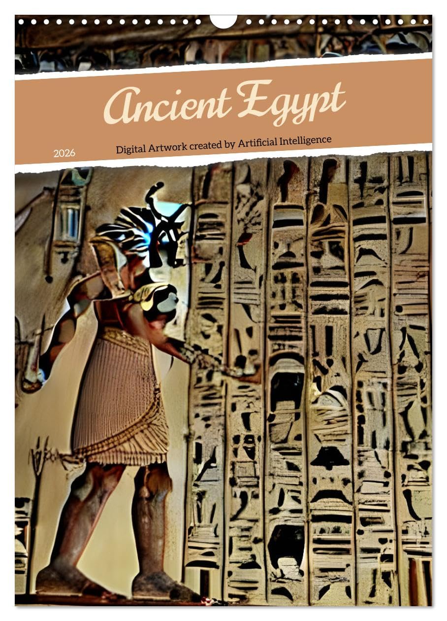 Ancient Egypt - Digital Artwork created by Artificial Intelligence (Wall Calendar 2026 DIN A3 portrait), CALVENDO 12 Month Wall Calendar: Digital Art inspired by ancient Egypt, created by a Computer