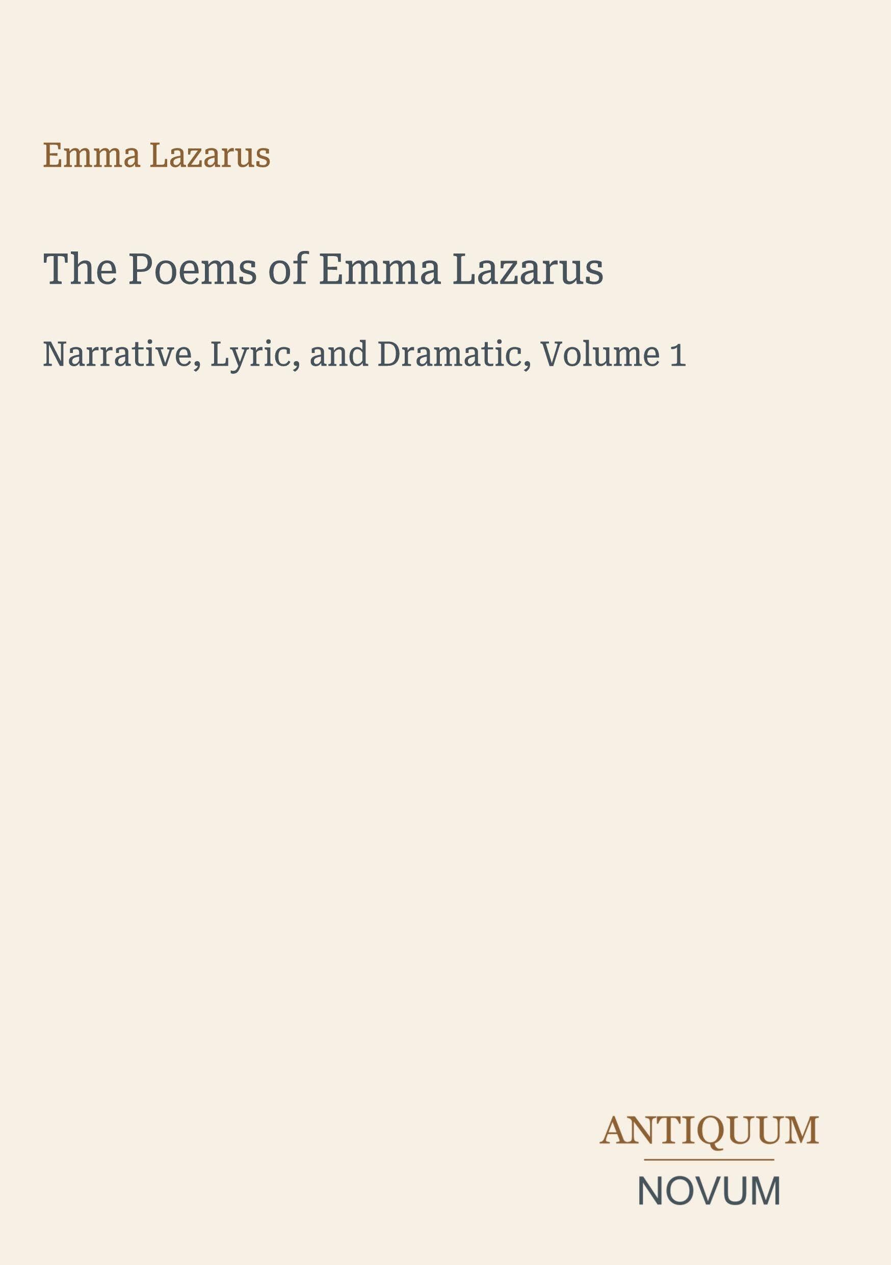 The Poems of Emma Lazarus