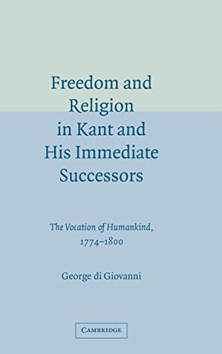 Freedom and Religion in Kant and his Immediate Successors: The Vocation of Humankind, 1774–1800