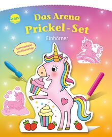 Das Arena Prickel-Set. Einhörner: Mit Filzmatte und Prickelnadel Aufstellfiguren ausstanzen, ideale Vorübung für Kindergartenkinder zum Schneiden, ab 4 Jahren