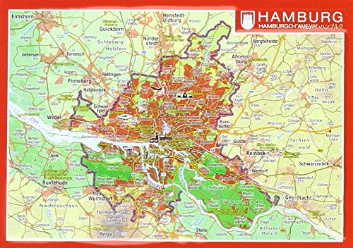 Reliefpostkarte Hamburg