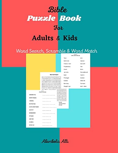 Bible Puzzle Book For Adult and Kids
