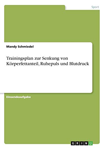 Trainingsplan zur Senkung von Körperfettanteil, Ruhepuls und Blutdruck