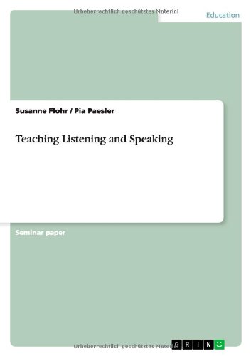 Teaching Listening and Speaking