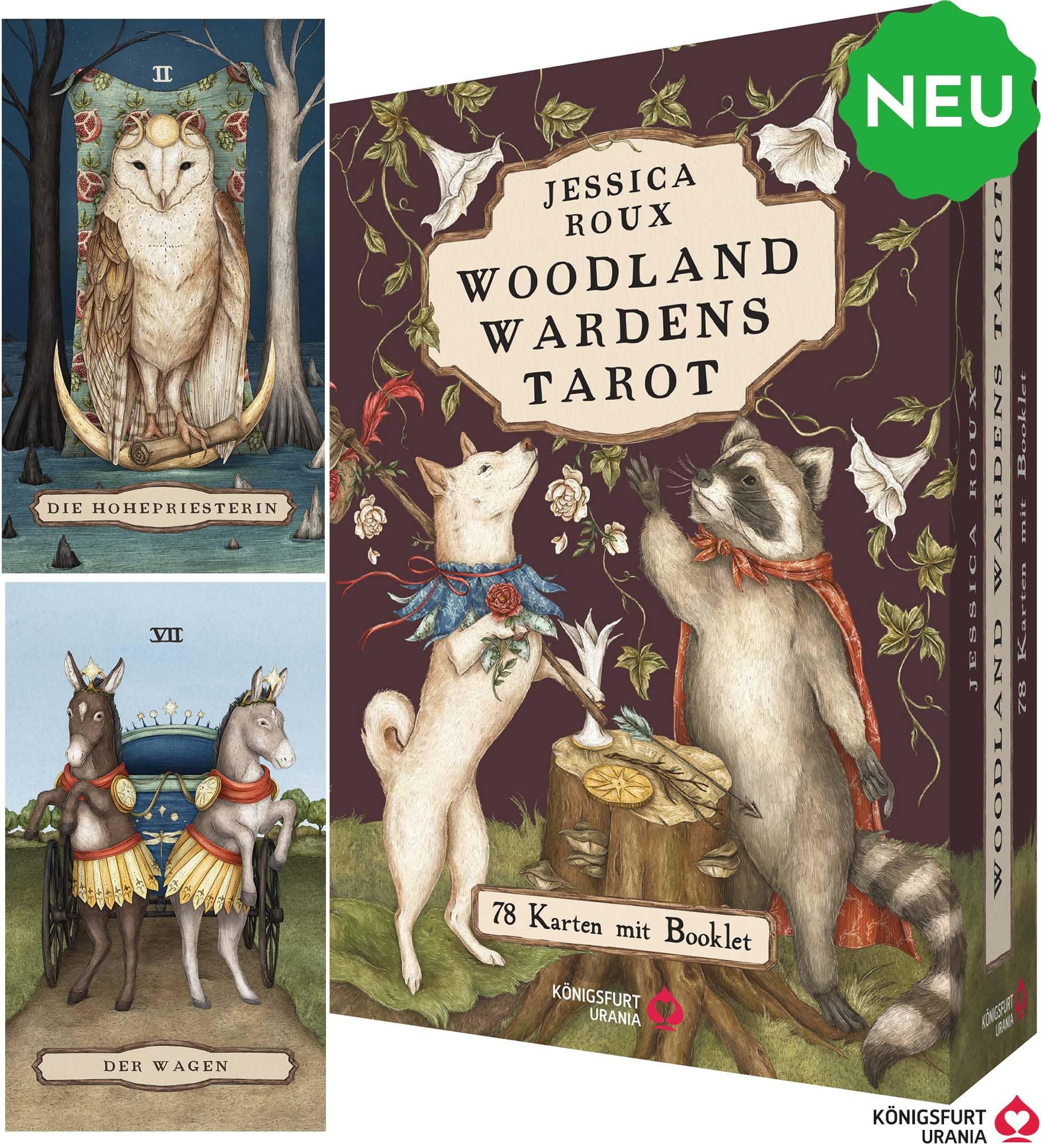 Roux, Jessica: Woodland Wardens Tarot - Set mit Booklet u. 78 Karten