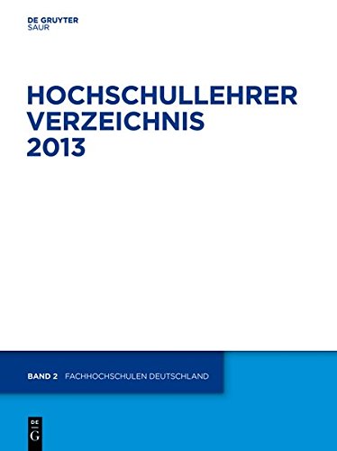 Hochschullehrer Verzeichnis: Fachhochschulen Deutschland: eBookPlus