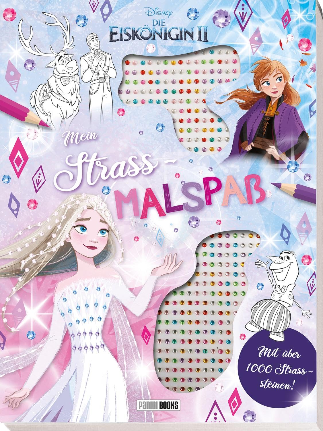 Disney Die Eiskönigin 2: Mein Strass-Malspaß: Malblock mit über 1000 Strasssteinen und Coverausstanzung