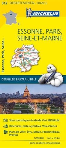 Carte Essonne, Paris, Seine-et-Marne Michelin