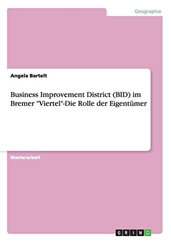 Business Improvement District (BID) im Bremer Viertel-Die Rolle der Eigentümer
