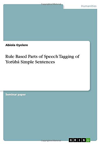 Rule Based Parts of Speech Tagging of Yorùbá Simple Sentences