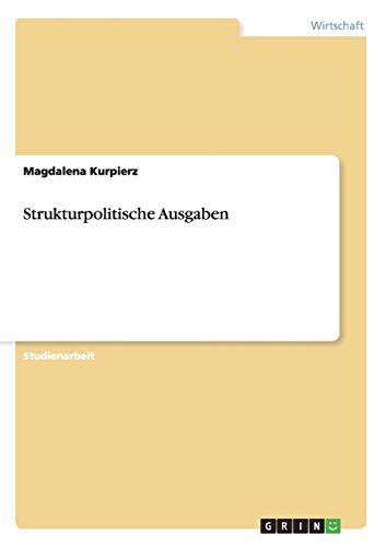 Strukturpolitische Ausgaben