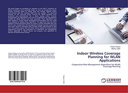Indoor Wireless Coverage Planning for WLAN Applications: Cooperative Rate Management Algorithms for WLAN Coverage Planning