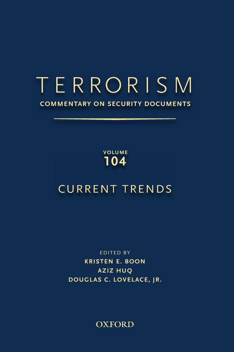 TERRORISM: COMM SEC DOCS V104 TERR C (Terrorism : Documents of International & Local Control)