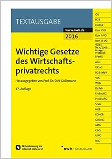 Wichtige Gesetze des Wirtschaftsprivatrechts (Textausgabe) (NWB Textausgabe)