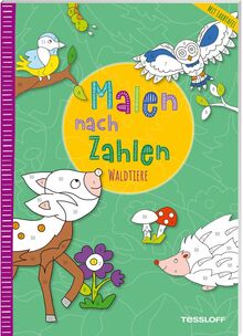 Malen nach Zahlen. Waldtiere: Mit ausklappbarer Farbtafel von Tessloff Verlag Ragnar Tessloff GmbH & Co. KG | Buch | Zustand gut