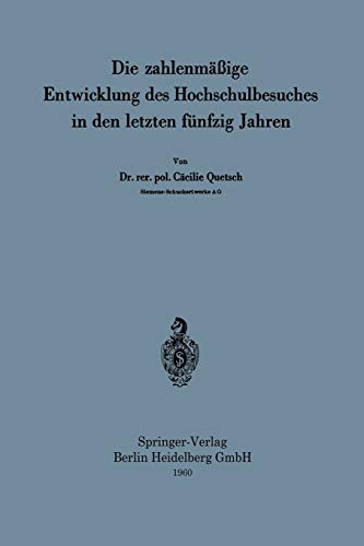 Die zahlenmäßige Entwicklung des Hochschulbesuches in den letzten fünfzig Jahren