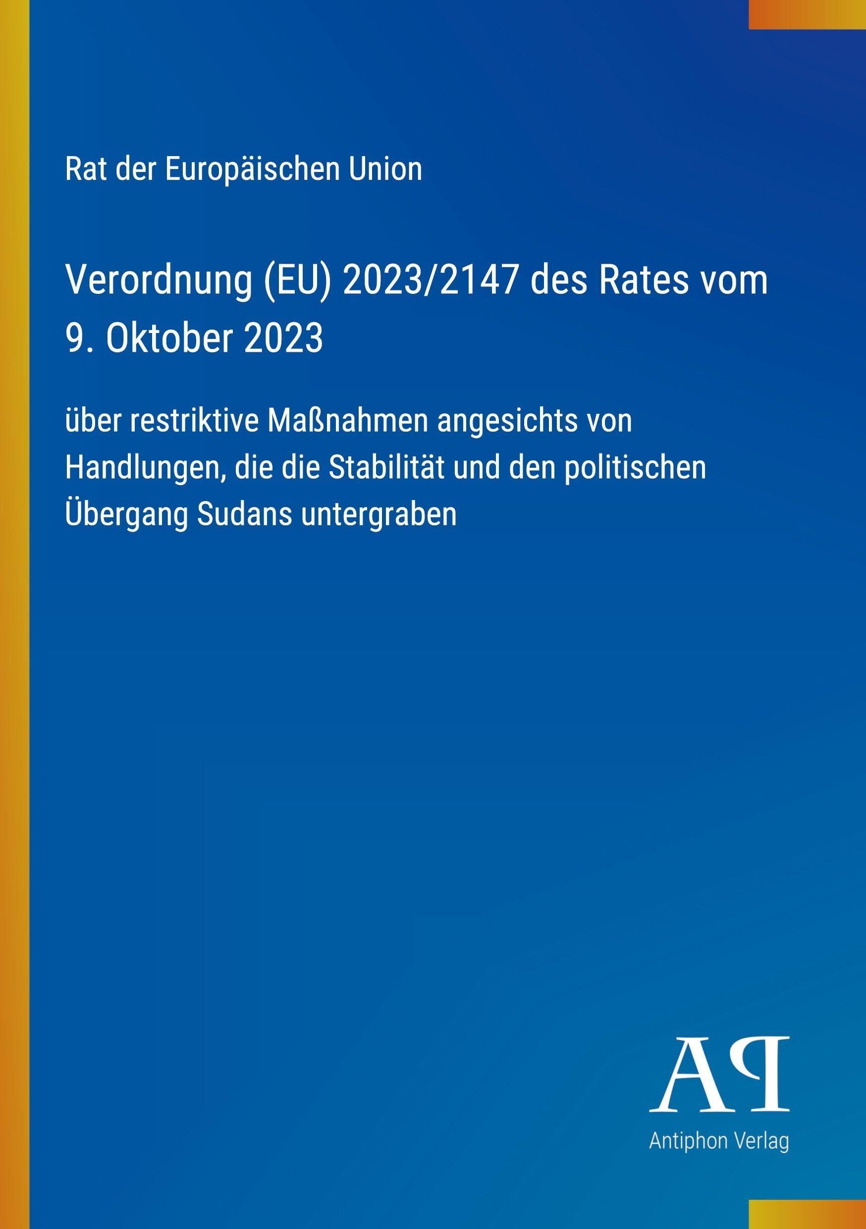 Verordnung (EU) 2023/2147 des Rates vom 9. Oktober 2023