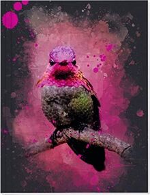 Vögel auf Instagram Großes Notizheft Motiv Rosa Annakolibri: Format Din A5