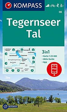 KOMPASS Wanderkarte Tegernseer Tal: 3in1 Wanderkarte 1:25000 mit Aktiv Guide inklusive Karte zur offline Verwendung in der KOMPASS-App. Fahrradfahren. ... Langlaufen. (KOMPASS-Wanderkarten, Band 8)