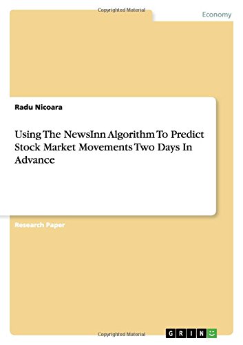 Using The NewsInn Algorithm To Predict Stock Market Movements Two Days In Advance