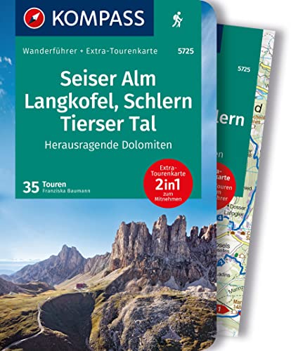 Baumann, Franziska: KOMPASS Wanderführer Seiser Alm, Langkofel, Schlern, Tierser Tal - Herausragende Dolomiten, 35 Touren mit Extra-Tourenkarte