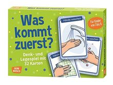 Was kommt zuerst?: Denk- und Legespiele mit 32 Karten für Kinder von 3 bis 8. (Denk- und Legespiele für Kinder)