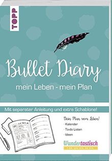 Bullet Diary: Lieben - Leben - Listen.16-seitiges Booklet (mit Anleitung) und Schablone in hinterer Klappe, Buchschleife