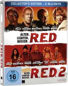 R.E.D. - Älter. Härter. Besser/R.E.D. 2 - Noch Älter. Härter. Besser - Steelbook [Blu-ray] [Limited Edition] | DVD | Zustand sehr gut