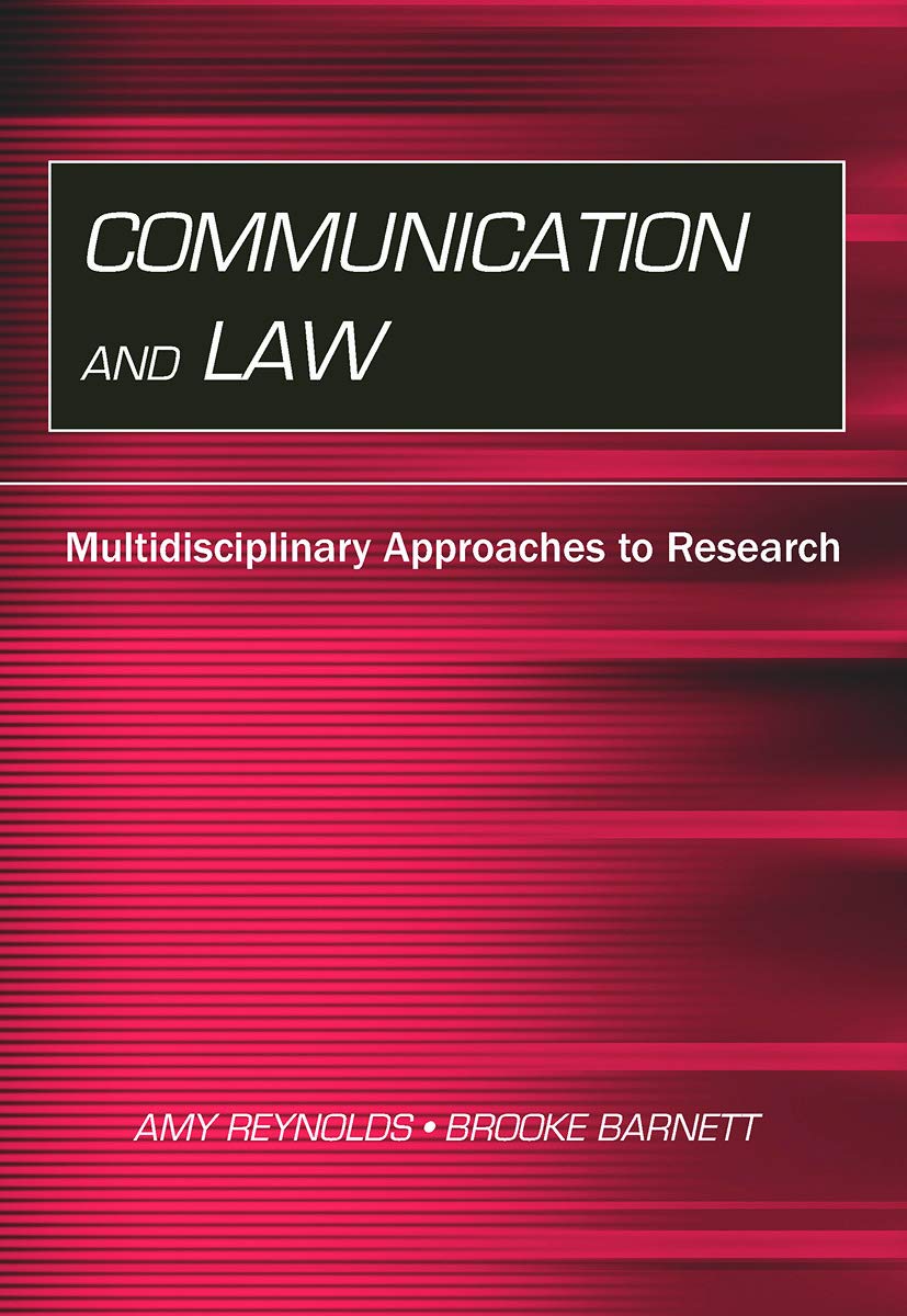 unbekannt Communication And Law, Multidisciplinary Approaches To Research (Lea's Communication)