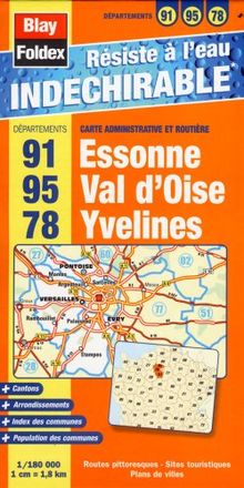 91 essonne 95 val d'oise 78 yvelines carte administrative et routi re