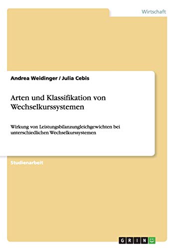 Arten und Klassifikation von Wechselkurssystemen: Wirkung von Leistungsbilanzungleichgewichten bei unterschiedlichen Wechselkurssystemen