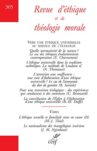 Revue D'éthique Et De Théologie Morale - Numéro 305