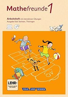 Mathefreunde - Süd - Neubearbeitung 2015: 1. Schuljahr - Arbeitsheft mit Übungssoftware: Mit interaktiven Übungen