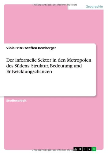 Der informelle Sektor in den Metropolen des Südens: Struktur, Bedeutung und Entwicklungschancen